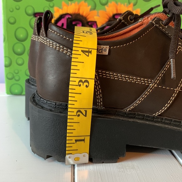 Vintage 90’s Mudd Chunky Platform Donnie Brown Oxford Style Shoes Deadstock Y2K - Picture 12 of 17